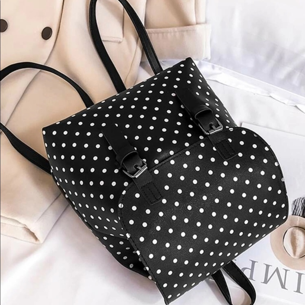 Polka dot print backpack - Picture 3 of 7